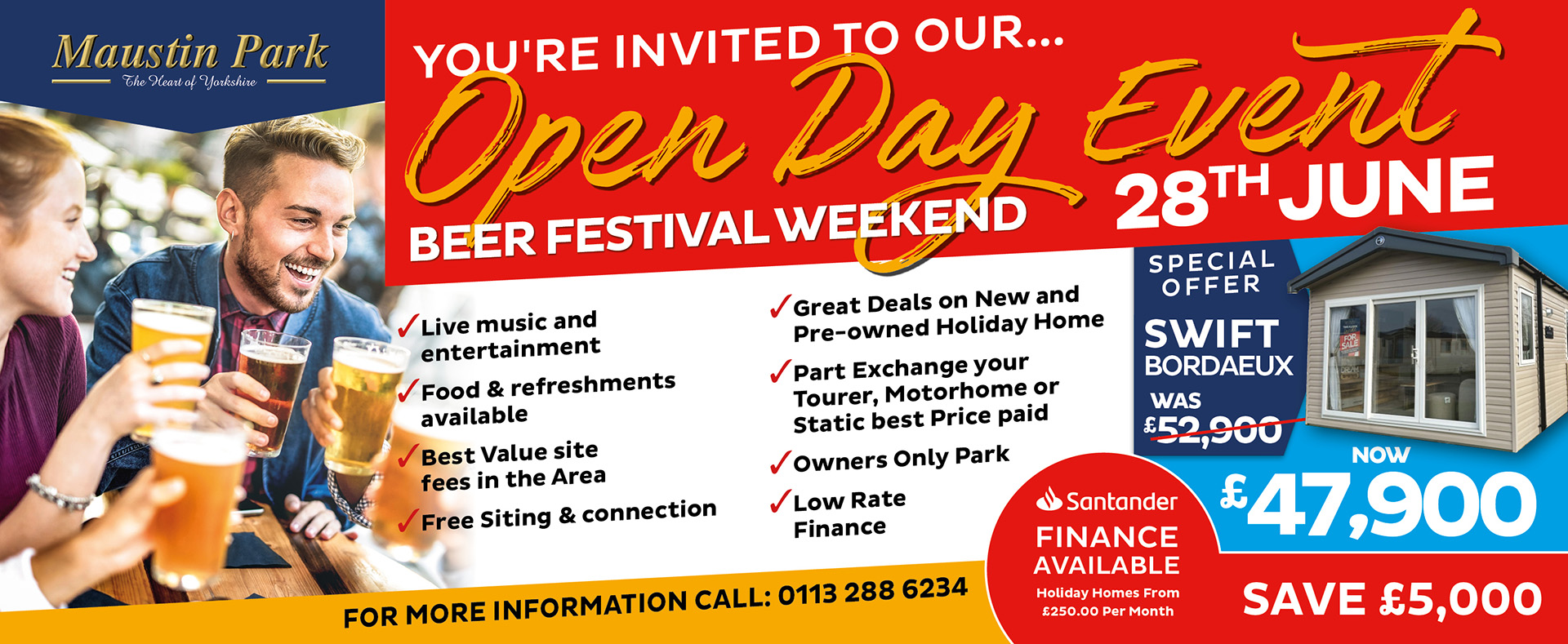 Open day event, beer festival weekend 28th June.